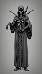 Fototapeta premium An AI generated depicting an statue of the grim-reaper