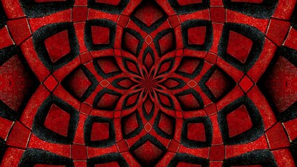 Red and black stone geometric texture tile loop - Powered by Adobe
