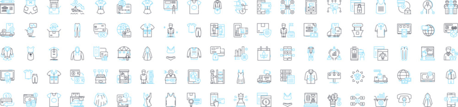 Sales funnel vector line icons set. Funnel, Sales, Lead, Conversion, Analysis, Acquisition, Automation illustration outline concept symbols and signs
