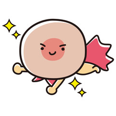 卵子のヒーローキャラクターイラスト