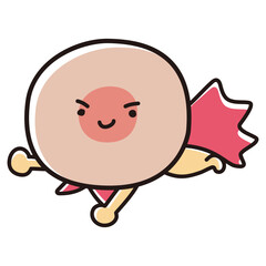 卵子のヒーローキャラクターイラスト