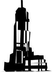 Obraz premium silhouette of a factory