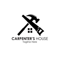 carpenter's house logo design concept