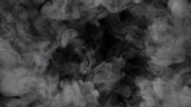 Smoke shockwave blowing transition reveal overlay isolated on alpha background