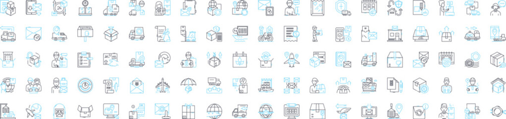 Email marketing vector line icons set. Email, Marketing, Newsletter, Campaign, Blasts, Opt-in, Autoresponder illustration outline concept symbols and signs