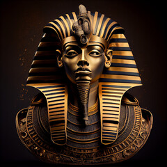 Golden Egyptian pharaoh ancient art - obrazy, fototapety, plakaty