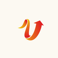 creative arrow up logo design. Vector illustration of arrow up shape. modern logo design vector icon template