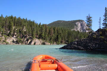 Boat On The Bow River, Banff National Park, Alberta