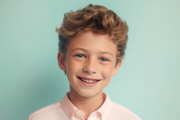 cute little boy looking proud happy and confident, reworked and enhanced ai generated portrait of a not real person
