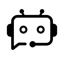 AI chat bot vector icon illustration - obrazy, fototapety, plakaty