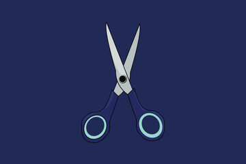 Fototapeta premium Vector cartoon-style scissors design