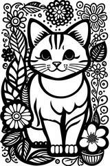 Fototapeta premium cat with background