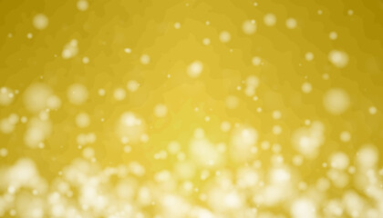 Gradient gold background with water bubbles and vapor