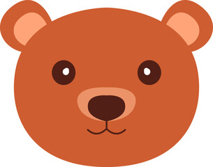 Cute little bear face illustration