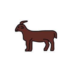 fat brown goat