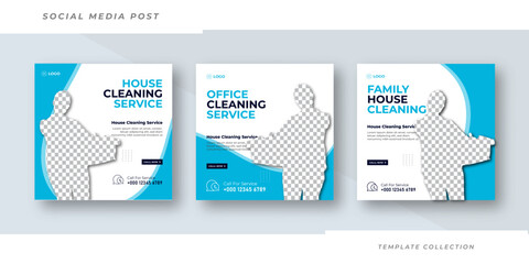 Home cleaning service social media post template