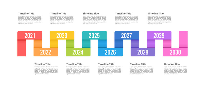 7th-anniversary timeline infographic. Milestones business to success. Vector illustration.