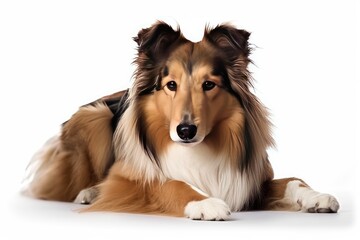 The Collie is a medium-sized herding dog breed that originated in Scotland.