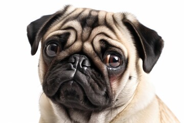 Pug, Small, round eyes and squishy noses