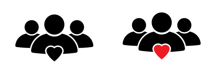 User group vector icons set