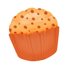 Cute muffin breakfast stationary sticker oil painting