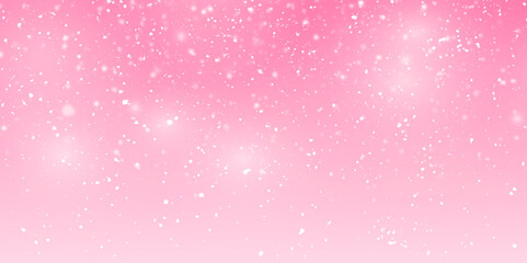 snow falling stock pink image