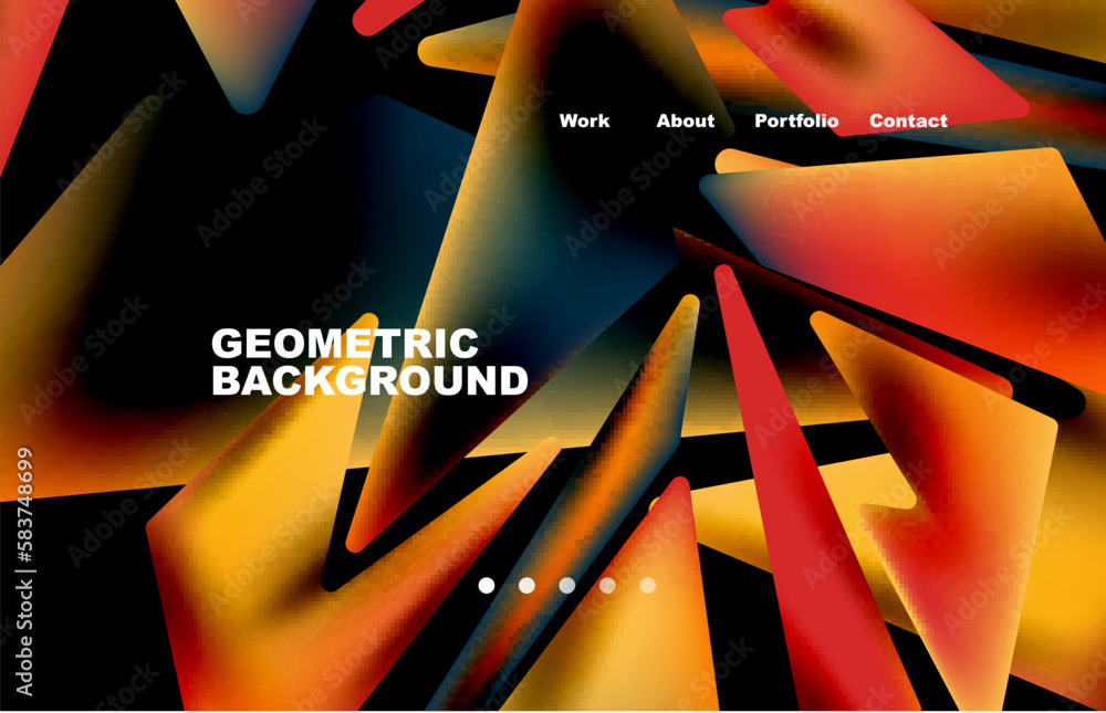 Wall mural broken pieces abstract background. trendy background for your landing page design, concept of web pa