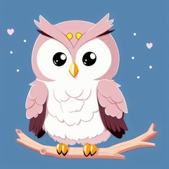 Fototapeta premium Cute Owl Illustration