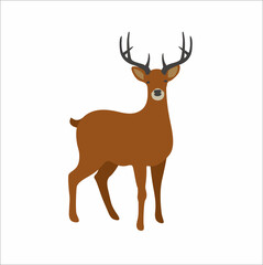 deer illustration a clip art simple design , Abstract, logo, line logo, icon, vector design. symbol logo, concept for design. 