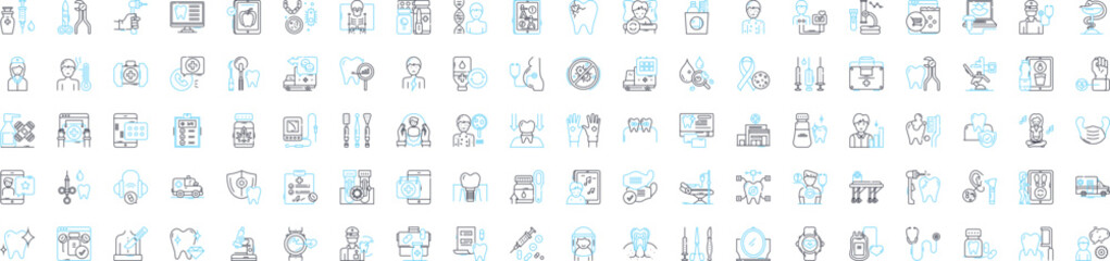 Personalized medicine vector line icons set. Personalized, Medicine, Precision, Genomic, Customized, Therapeutics, Healthcare illustration outline concept symbols and signs