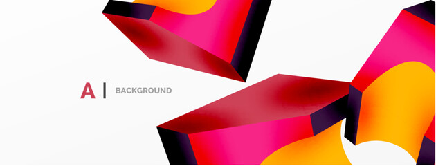 Abstract background - 3d abstract shape. Wallpaper for concept of AI technology, blockchain, communication, 5G, science, business