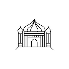 mosque icon vector logo design