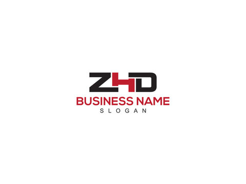 Letter ZHD z h Monogram Logo, Colorful ZH zhd Business Logo Icon Vector