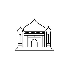 mosque icon vector logo design