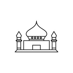 mosque icon vector logo design