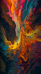 A Surreal Alien Melted Landscape of Fluid Abstracts