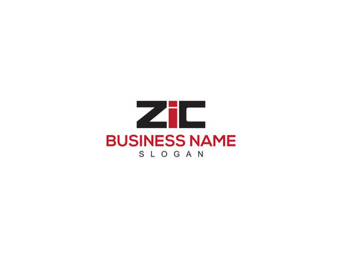 ZIC, ZI Letter Logo, Linked zic Logo Icon Vector Stock