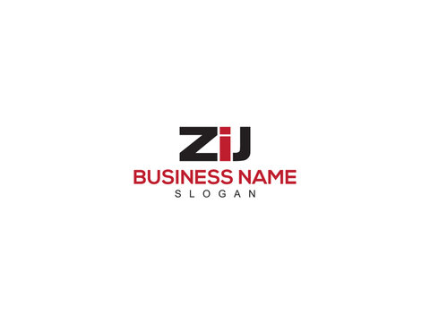 ZIJ, ZI Letter Logo, Linked zij Logo Icon Vector Stock