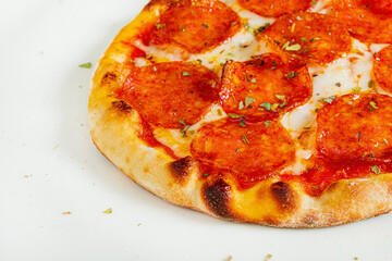 pepperoni pizza with mozzarella cheese
