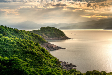 Sunset on Son Tra peninsula, Da Nang City, Vietnam
