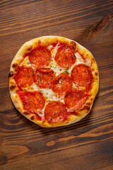 pepperoni pizza with mozzarella cheese