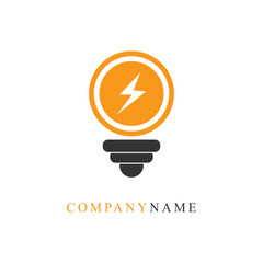 Vector light bulb for technology logo Free Vector