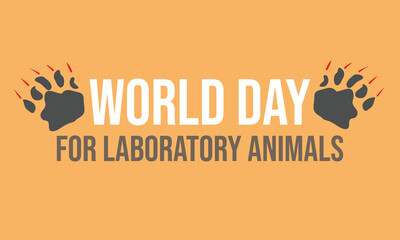 world day for laboratory animals. Template for background, banner, card, poster 