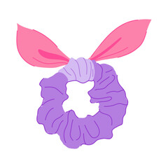 accessory hair scrunchies cartoon vector illustration
