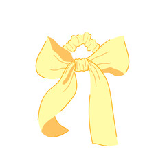 style hair scrunchies cartoon vector illustration