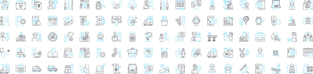 Public health vector line icons set. Public, Health, Safety, Hygiene, Wellness, Disease, Prevention illustration outline concept symbols and signs