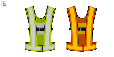 Isolated industrial vest on white background