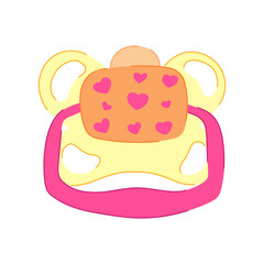 nipple pacifier baby cartoon vector illustration
