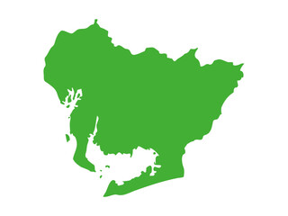 日本の愛知県の形