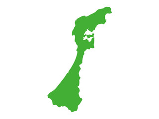 日本の石川県の形